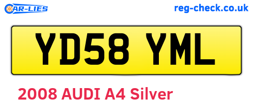 YD58YML are the vehicle registration plates.