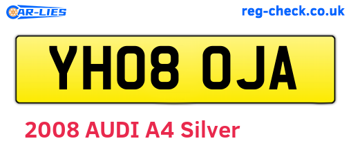 YH08OJA are the vehicle registration plates.