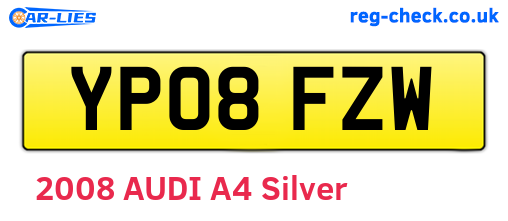 YP08FZW are the vehicle registration plates.
