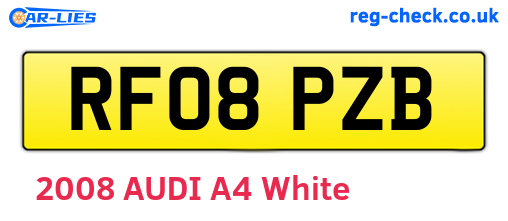 RF08PZB are the vehicle registration plates.