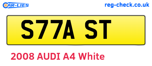 S77AST are the vehicle registration plates.