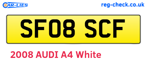SF08SCF are the vehicle registration plates.