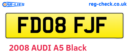 FD08FJF are the vehicle registration plates.