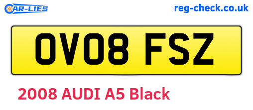 OV08FSZ are the vehicle registration plates.