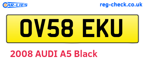OV58EKU are the vehicle registration plates.