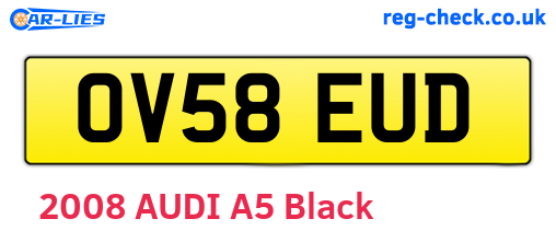 OV58EUD are the vehicle registration plates.