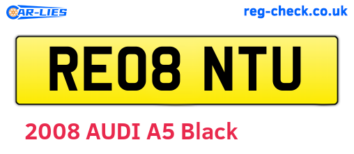 RE08NTU are the vehicle registration plates.