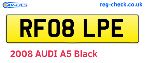 RF08LPE are the vehicle registration plates.