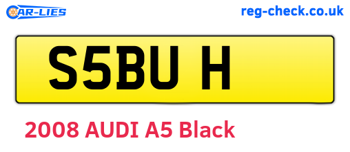 S5BUH are the vehicle registration plates.