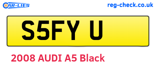 S5FYU are the vehicle registration plates.