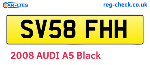 SV58FHH are the vehicle registration plates.