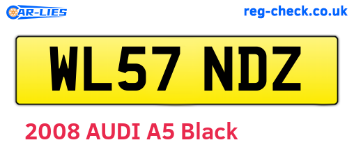 WL57NDZ are the vehicle registration plates.