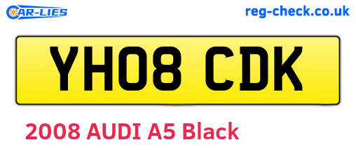YH08CDK are the vehicle registration plates.