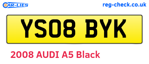 YS08BYK are the vehicle registration plates.