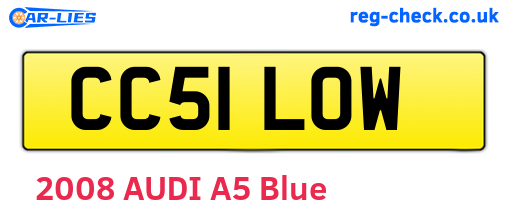 CC51LOW are the vehicle registration plates.