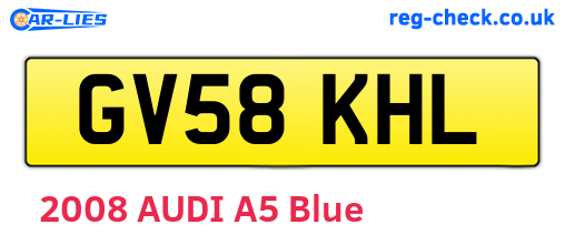 GV58KHL are the vehicle registration plates.