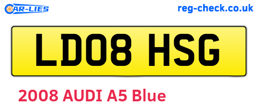 LD08HSG are the vehicle registration plates.