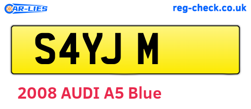 S4YJM are the vehicle registration plates.
