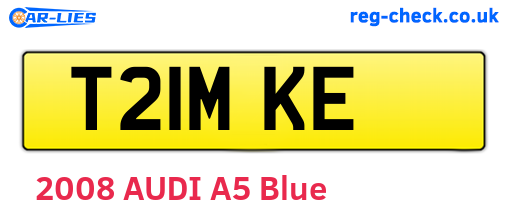 T21MKE are the vehicle registration plates.