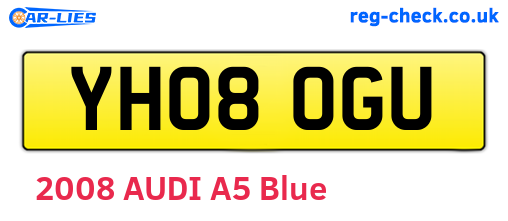 YH08OGU are the vehicle registration plates.