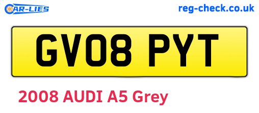 GV08PYT are the vehicle registration plates.