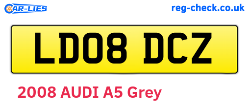 LD08DCZ are the vehicle registration plates.