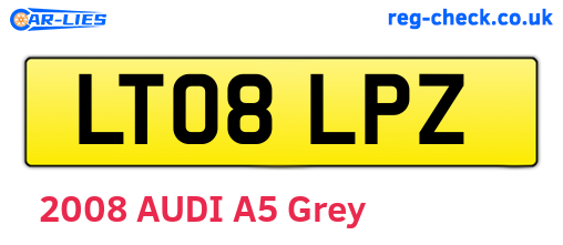 LT08LPZ are the vehicle registration plates.