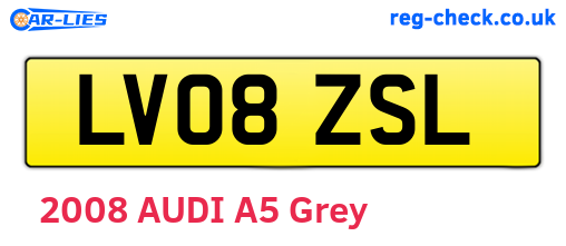 LV08ZSL are the vehicle registration plates.