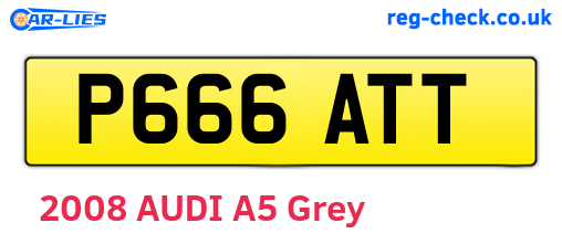 P666ATT are the vehicle registration plates.
