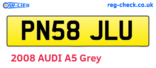 PN58JLU are the vehicle registration plates.