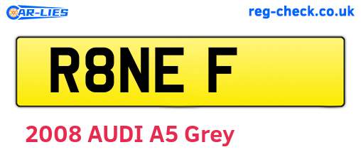 R8NEF are the vehicle registration plates.