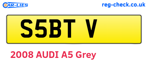 S5BTV are the vehicle registration plates.