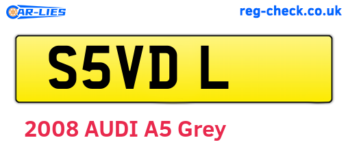 S5VDL are the vehicle registration plates.