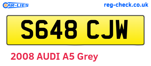 S648CJW are the vehicle registration plates.