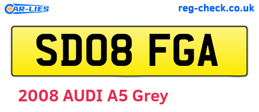 SD08FGA are the vehicle registration plates.