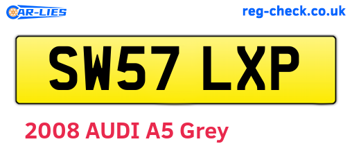 SW57LXP are the vehicle registration plates.