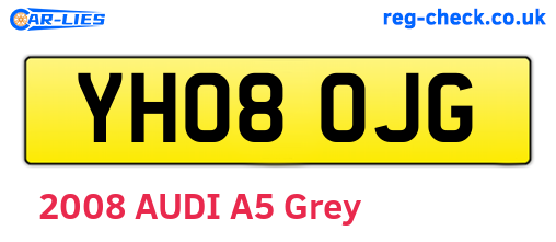YH08OJG are the vehicle registration plates.