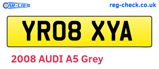 YR08XYA are the vehicle registration plates.