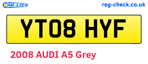 YT08HYF are the vehicle registration plates.