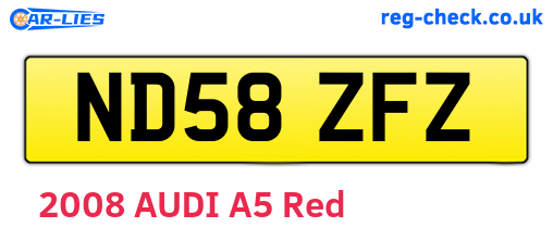 ND58ZFZ are the vehicle registration plates.