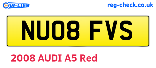 NU08FVS are the vehicle registration plates.