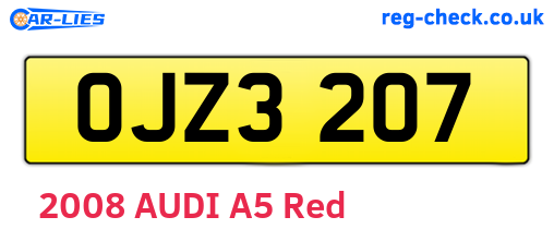 OJZ3207 are the vehicle registration plates.