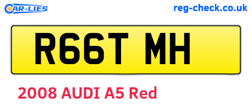 R66TMH are the vehicle registration plates.