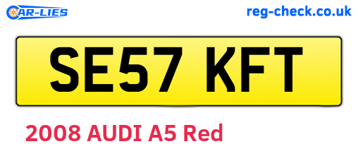 SE57KFT are the vehicle registration plates.