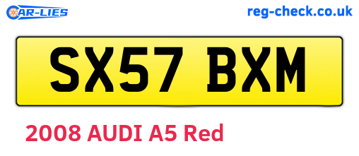 SX57BXM are the vehicle registration plates.