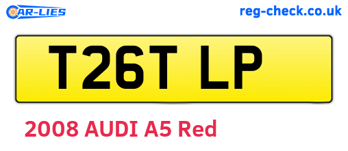 T26TLP are the vehicle registration plates.