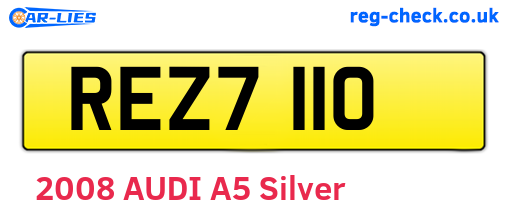 REZ7110 are the vehicle registration plates.