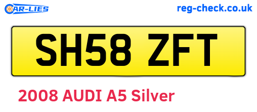 SH58ZFT are the vehicle registration plates.