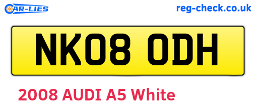 NK08ODH are the vehicle registration plates.