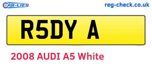 R5DYA are the vehicle registration plates.